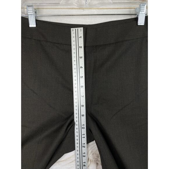 Lafayette 148 Dress Pants Womens 4 Brown Virgin Wool Trousers Unlined Minimalist - Picture 5 of 13